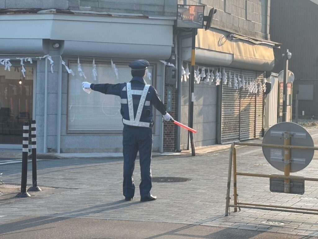車両誘導の様子